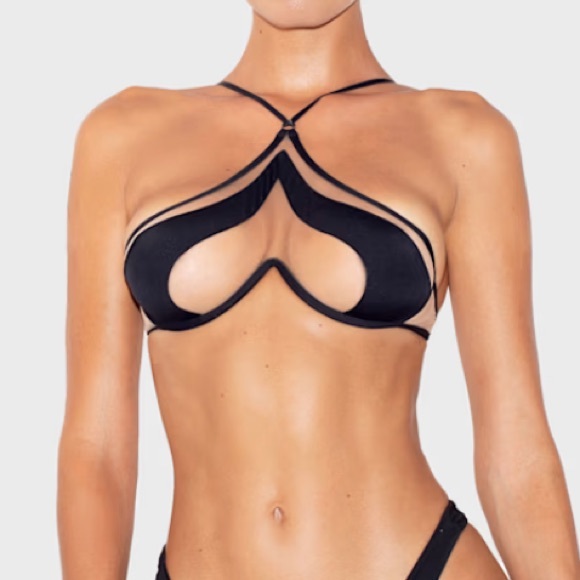 God Save Queen Black swim Bra - Picture 5 of 6